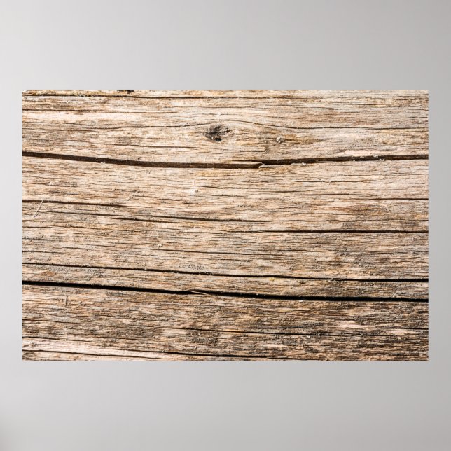 Die Struktur eines alten Holzbügels ohne Rinde mit Poster (Vorne)