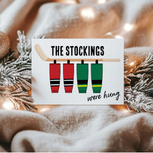 Die Strümpfe wurden aufgehängt, Hockeysocken, Lust Feiertagskarte