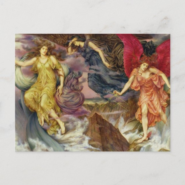 Die Sturmgeister von Evelyn de Morgan Postcard Postkarte (Vorderseite)