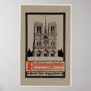 Die Substanz der gotischen Architekturkirche Poster