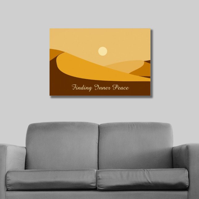 Die Suche nach innerer Ruhe, die Landschaft der Wü Poster (Finding Inner Peace, Desert Landscape)
