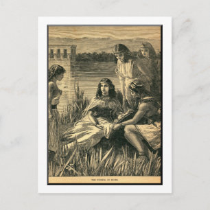 Die Suche nach Mose, Bibel, Vintag Postkarte