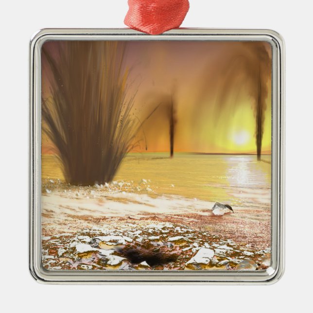 Die südliche Eismauer am Mars Ornament Aus Metall (Vorne)