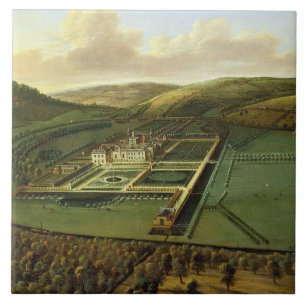 Die Südostaussicht des Hampton Court, Herefords Fliese