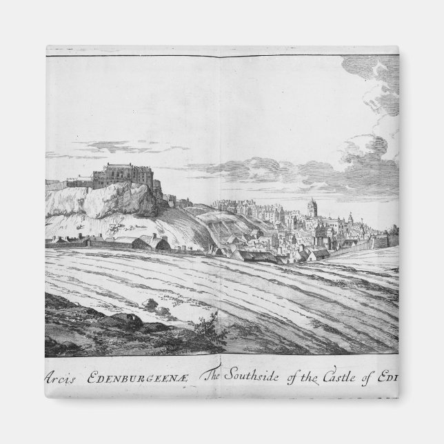 Die Südseite des Schlosses von Edinburgh Magnet (Vorne)