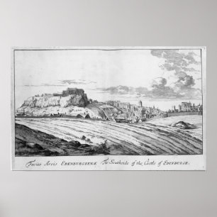 Die Südseite des Schlosses von Edinburgh Poster