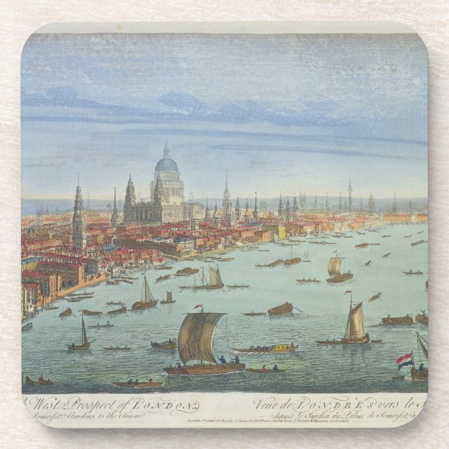 Die Südwestaussicht von London, von Somerset G Getränkeuntersetzer (Vorderseite)