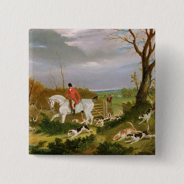 Die Suffolk-Jagd - gehend, nahe Herringswel zu Button (Vorderseite)