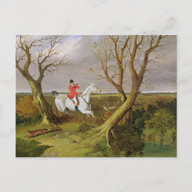 Die Suffolkjagd - weg (Öl auf Leinwand) Postkarte (Vorderseite)