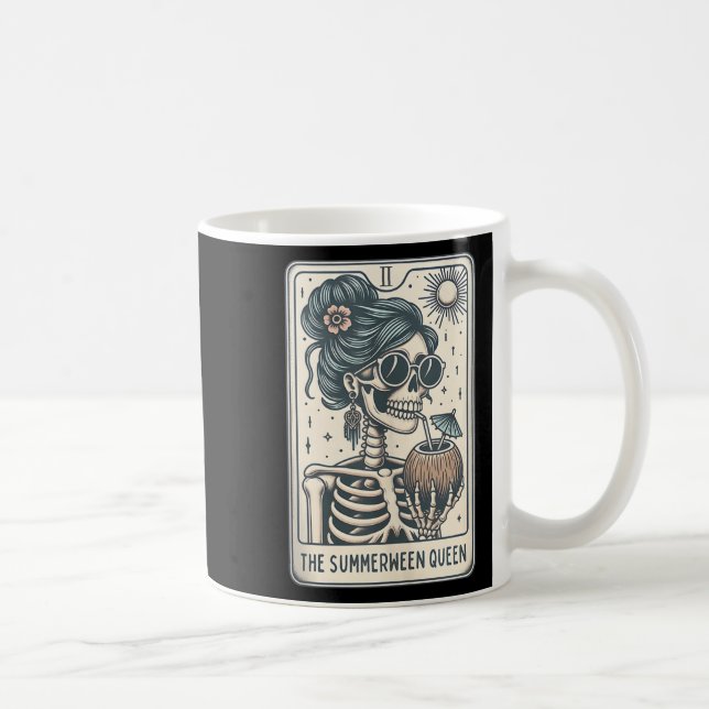 Die Summerween Queen Tarot Card, Hexenhase Kaffeetasse (Rechts)