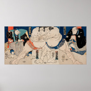 Die Sumo-Ringer, 1814 - Utagawa Kuniyoshi  Poster