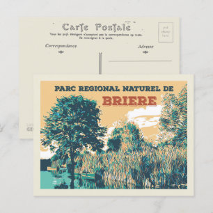 Die Sümpfe des Regionalparks Briere France Postkarte