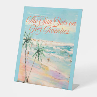 Die Sun-Sets auf ihren Zwanzigern Sockelschild