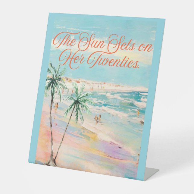 Die Sun-Sets auf ihren Zwanzigern Sockelschild (Vorderseite)