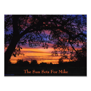 Die sun-Sets für Mike Fotodruck