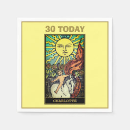 Die Sun Tarot Card 30. Geburtstag Party Serviette