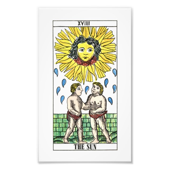 Die Sun-Tarot-Karte Fotodruck (Vorne)