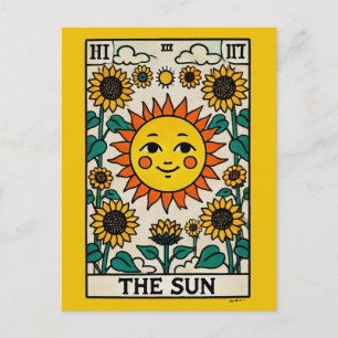 Die Sun-Tarot-Karte Sonnenschein Postkarte