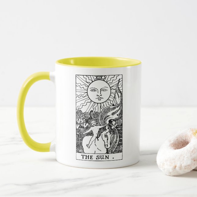 Die Sun-Tarot-Karte Tasse (Mit Donut)