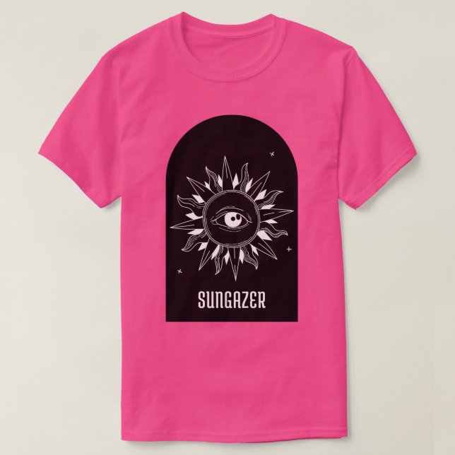Die Sungazer Sonne mit Auge T-Shirt (Design vorne)