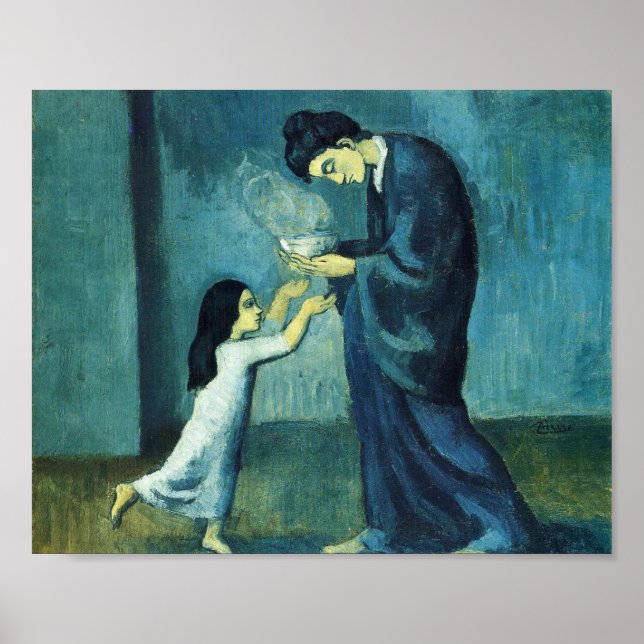 Die Suppe (La Soupe) von Pablo Picasso Poster (Vorne)