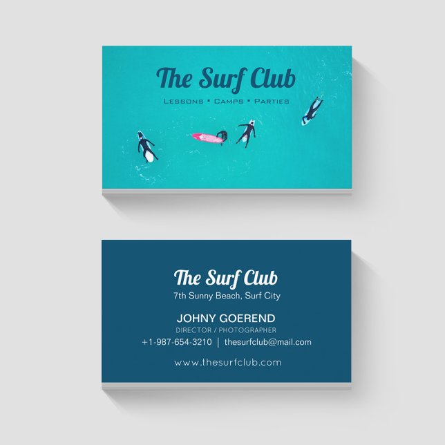 Die Surf Club Business Card Visitenkarte (Von Creator hochgeladen)