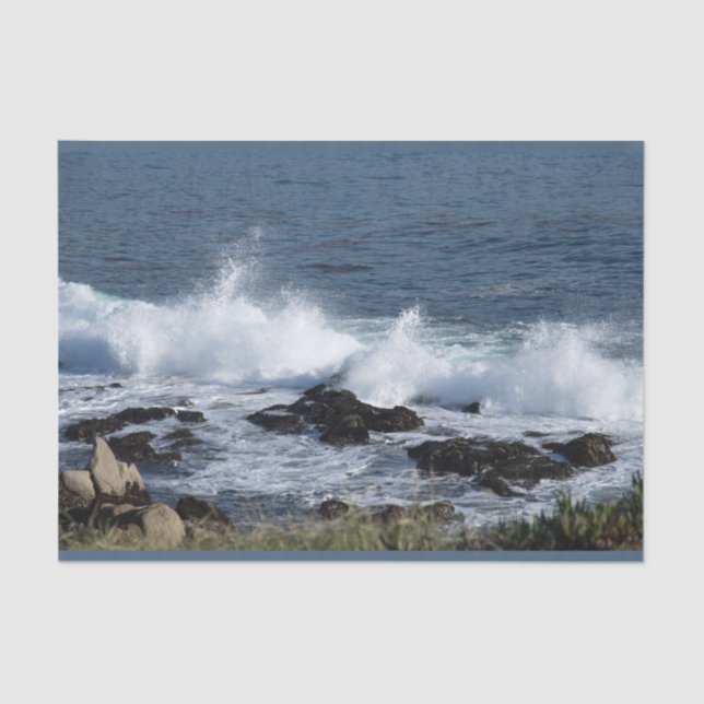 Die Surfanlage im Pazifischen Ozean Seidenpapier (Vorderseite)