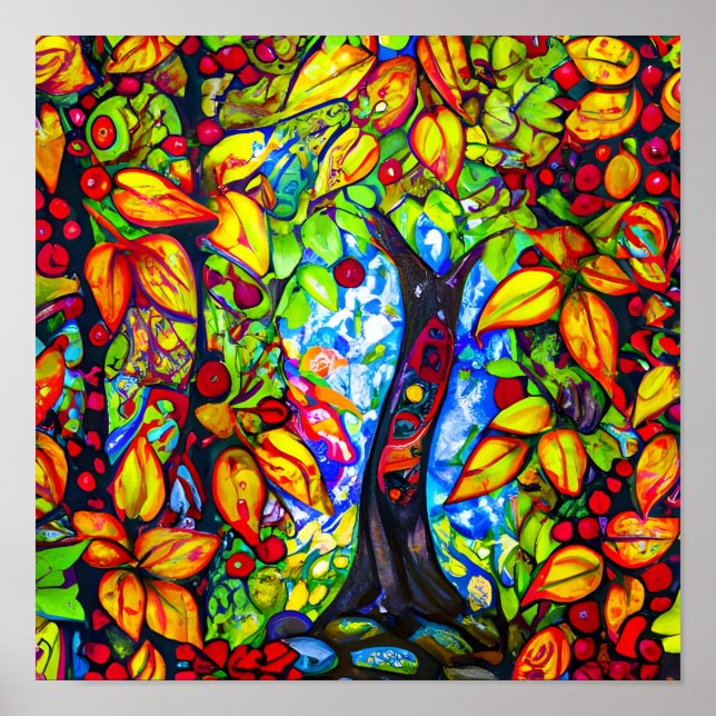 Die surreale digitale Kunst des Apple Trees Poster (Vorne)