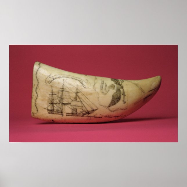 Die Susan an der Küste von Japan' Scrimshaw Poster (Vorne)