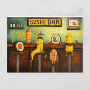 Die Sushi-Bar Postkarte