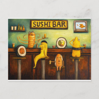 Die Sushi-Bar Postkarte