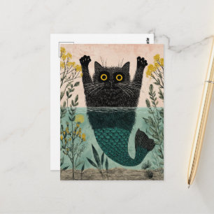 Die süße Meerjungfrau Kitty Postkarte