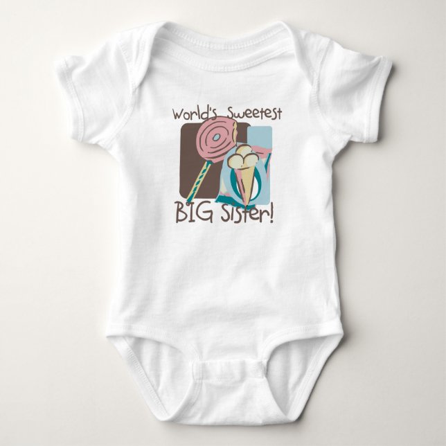 Die süßeste große Schwester der Welt Baby Strampler (Vorderseite)