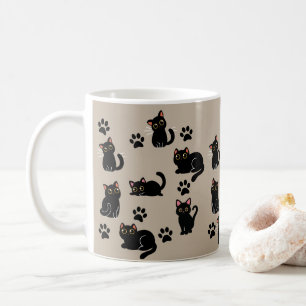 Die süßeste schwarze Katzen-Tasse als Geschenk für Kaffeetasse
