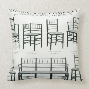 Die Sussex Eile-Sitzstühle, gemacht von Morris und Kissen