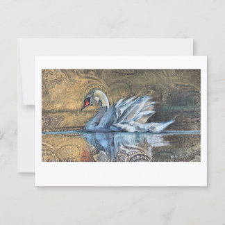 Die Swan-Malerei Postkarte