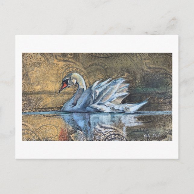 Die Swan-Malerei Postkarte (Vorderseite)