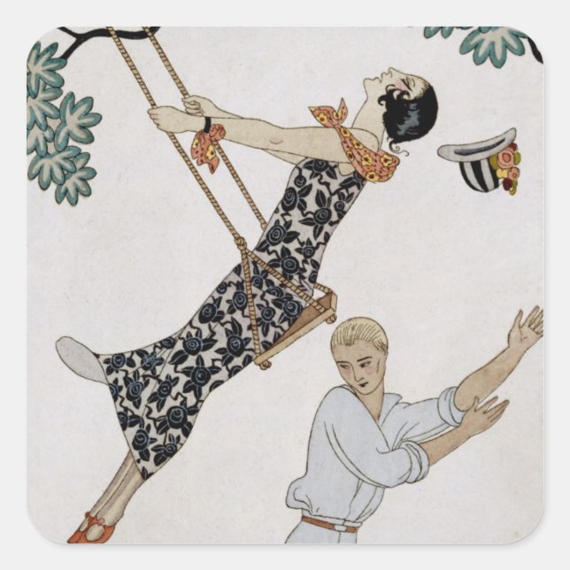 Die Swing der 1920er Quadratischer Aufkleber (Vorderseite)
