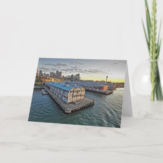 Die Sydney-Pier-australische Stadt-Gruß-Karte Karte