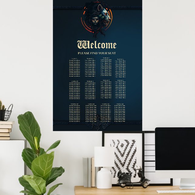 Die Symbiose aus Stärke und Gnade Poster (Heimbüro)