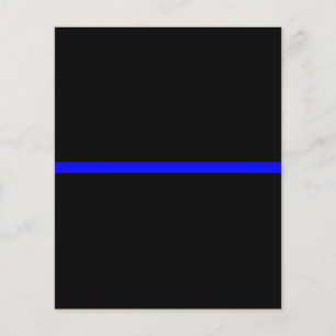 Die symbolische dünne blaue Linie auf solidem Schw Flyer