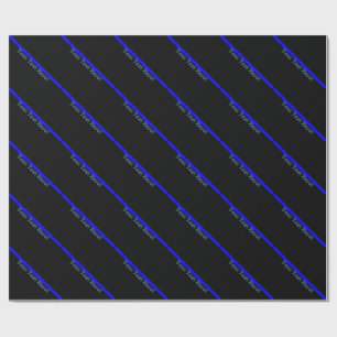 Die symbolische dünne blaue Linie personalisieren  Geschenkpapier