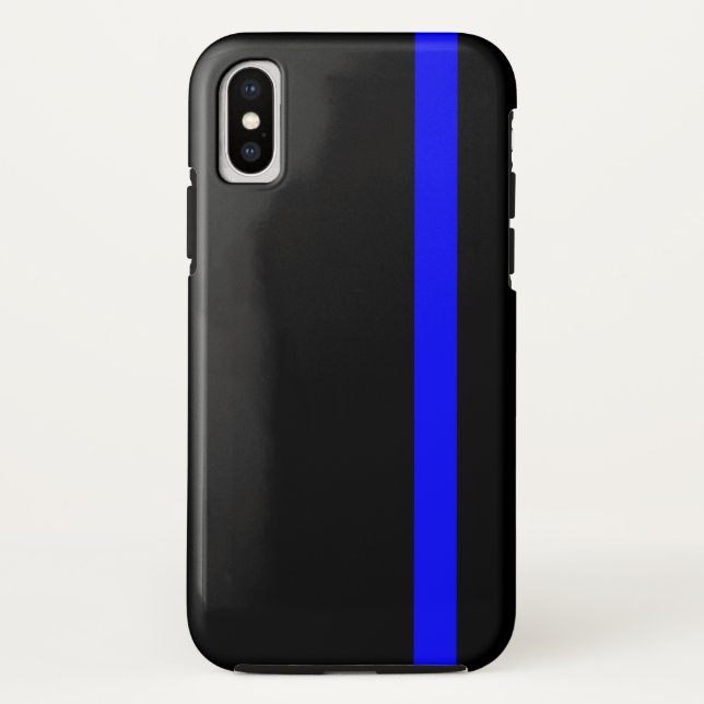 Die symbolische dünne blaue Linie vertikal Case-Mate iPhone Hülle (Rückseite)