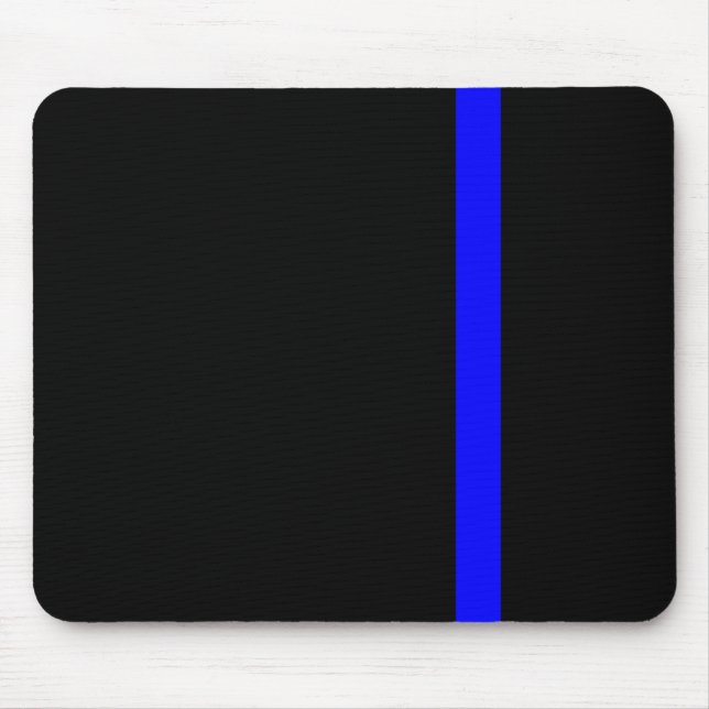 Die symbolische dünne blaue Linie vertikal Mousepad (Vorne)