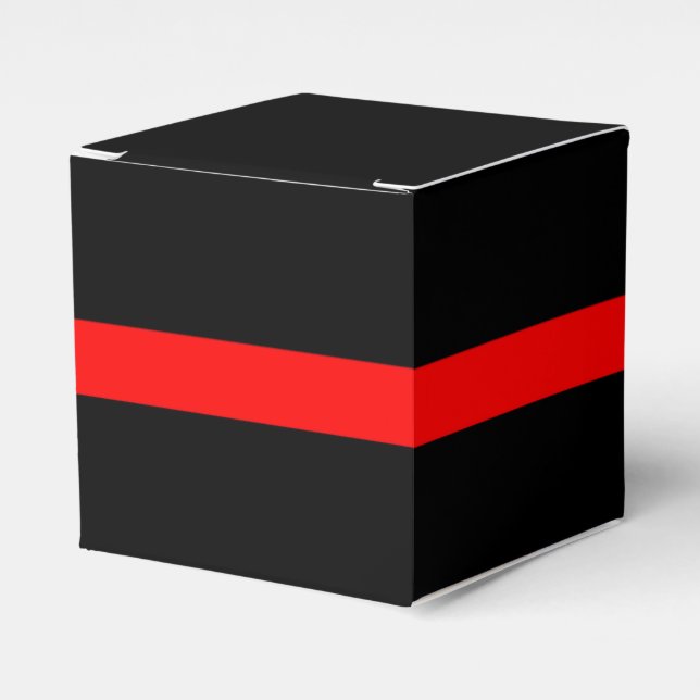Die symbolische dünne rote Linie horizontal schwar Geschenkschachtel (Vorderseite)