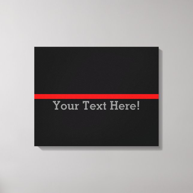 Die symbolische dünne rote Linie personalisieren d Leinwanddruck (Vorderseite)