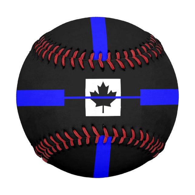 Die symbolische Thin Blue Line auf kanadischem Aho Baseball (Vorderseite)