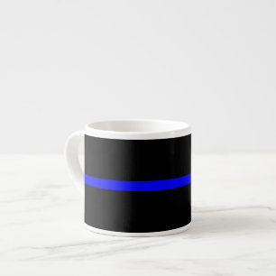 Die symbolische Thin Blue Line Grafik Espressotasse