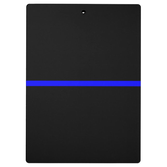 Die symbolische Thin Blue Line Grafik Klemmbrett (Rückseite)