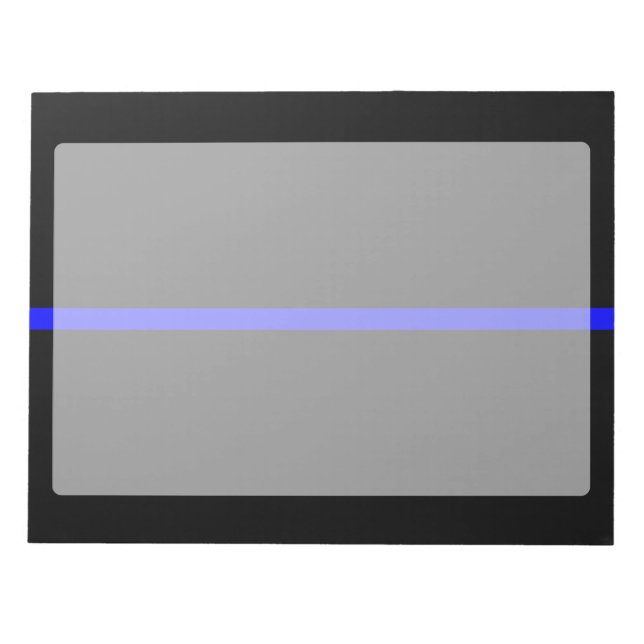 Die symbolische Thin Blue Line Grafik Notizblock (Vorderseite)